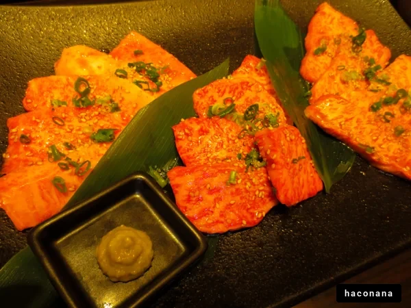 美味しい焼肉の皿