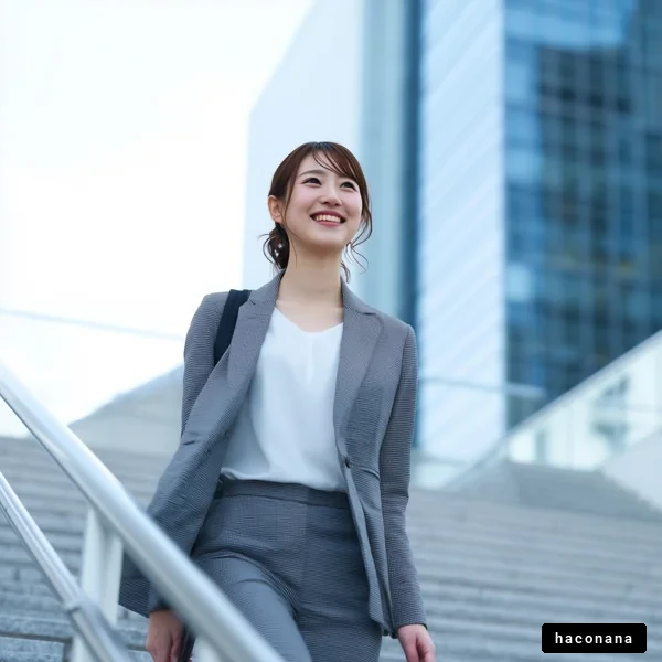 オフィスで働く女性の姿