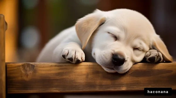 眠る子犬の可愛さ