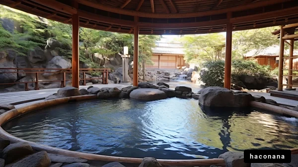 温泉の美しい風景