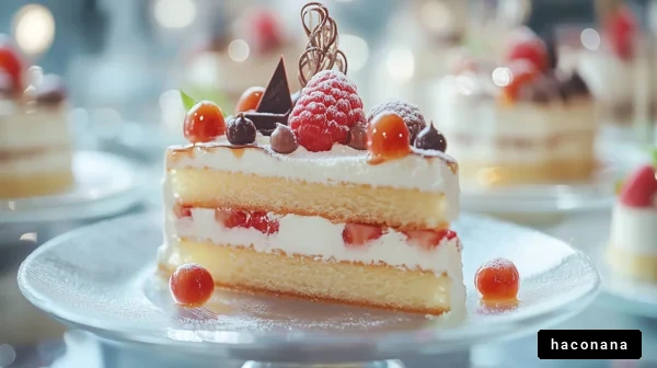 美味しいケーキのスライス