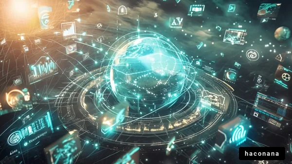 未来的なデジタル世界