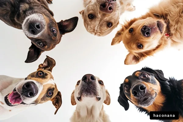 可愛い犬たちの集合写真