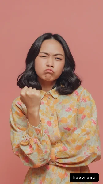 怒りをあらわにする女性