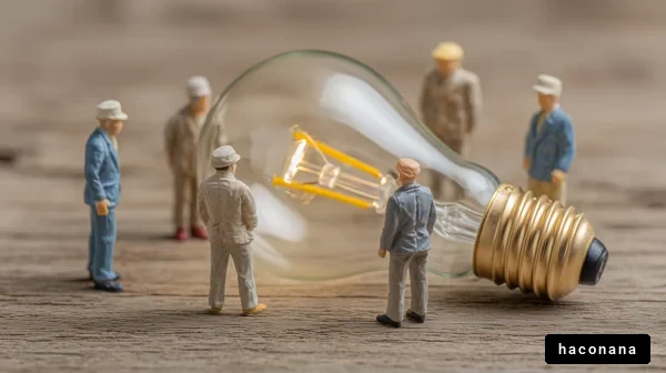 小さな人たちと電球の出会い