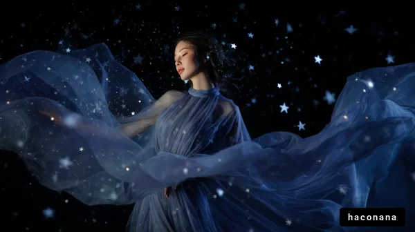 幻想的な星空のドレス