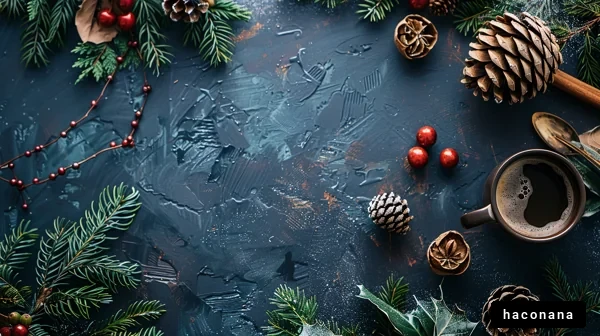 クリスマス風のテーブル装飾