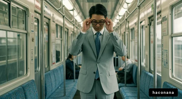 ビジネスマンの通勤風景