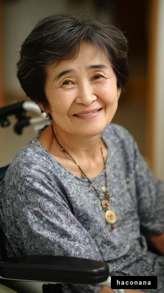 微笑む高齢女性のポートレート