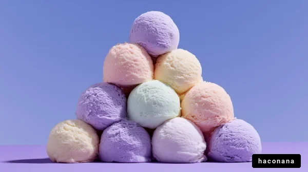 色とりどりのアイスクリーム