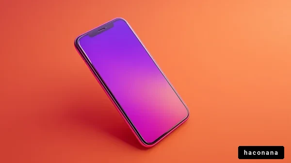 鮮やかなスマートフォンの画像