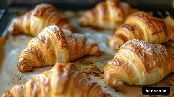 香ばしいクロワッサンの焼き上がり