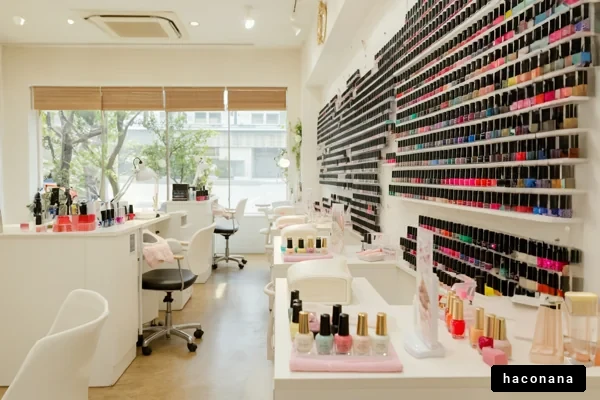 ネイルサロンの内部風景
