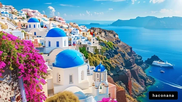 美しいサントリーニの風景