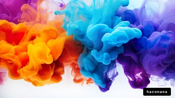 美しい色彩の抽象画