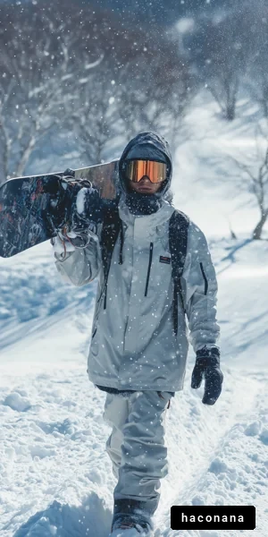 雪山でのスノーボード