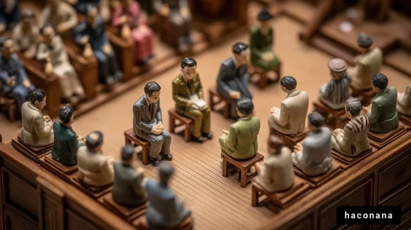 会議のジオラマ風景