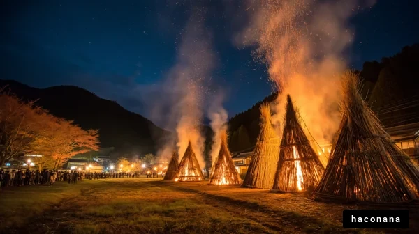 美しい夜空の焚き火