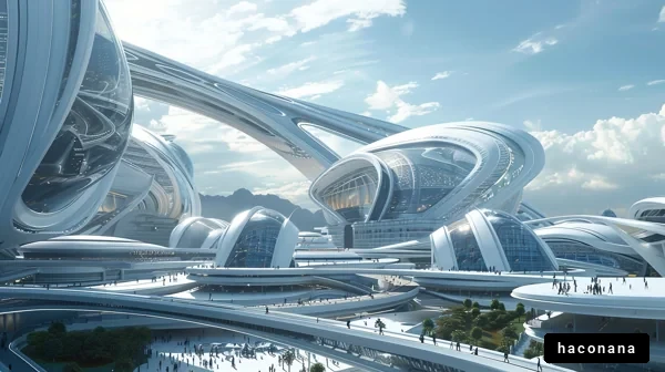 未来的な都市の風景