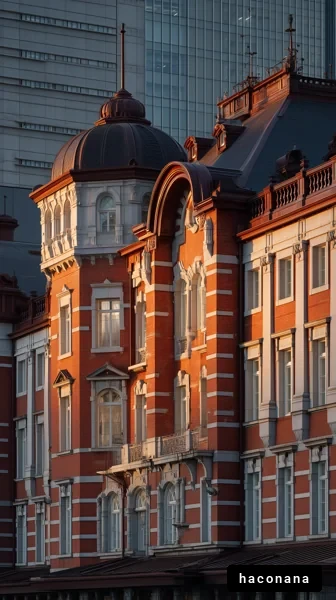 夕日が映える建物