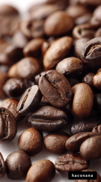 コーヒー豆のクローズアップ