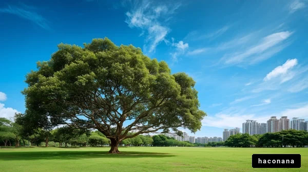 青空と大きな木