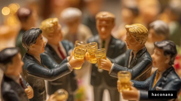 パーティーの乾杯シーン