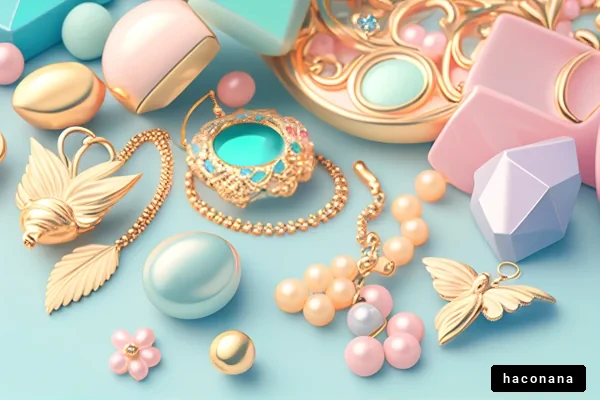 カラフルなアクセサリーのコレクション