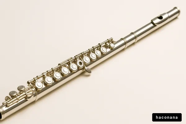 美しい銀色のフルート