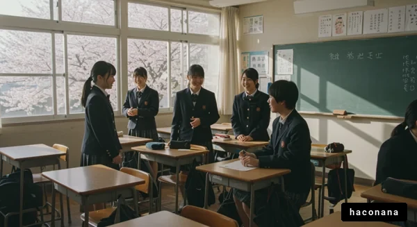 教室での学生たちの交流