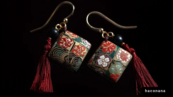 華やかな和風のイヤリング