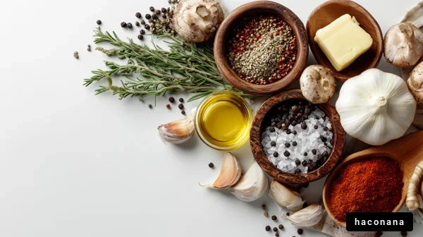 調理に使う食材と調味料