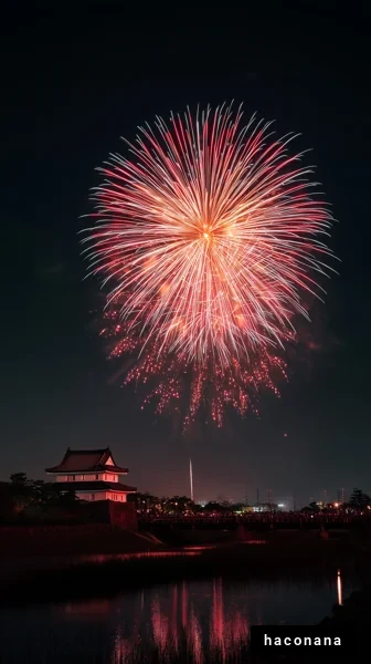 花火と夜景が美しい