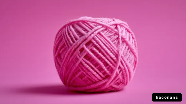 ピンクの毛糸玉
