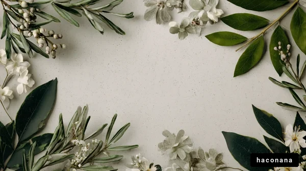 植物に囲まれた背景