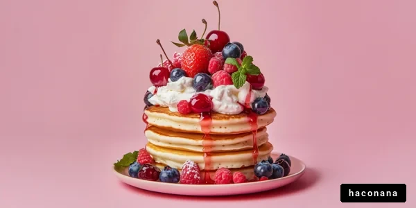 フルーツたっぷりのパンケーキ