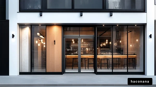 モダンなカフェの外観