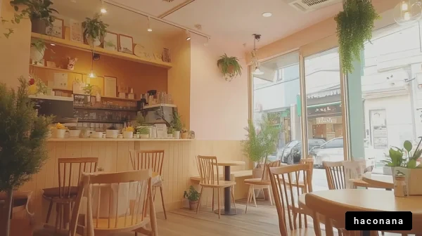 カフェの心地よい空間