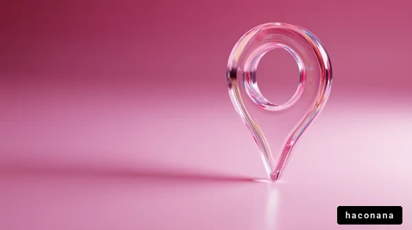 透明な地図アイコンの抽象