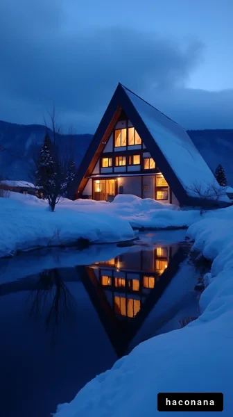 雪に包まれた美しい家