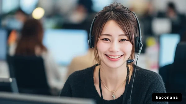 コールセンターで働く女性