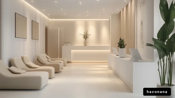 洗練された受付スペース