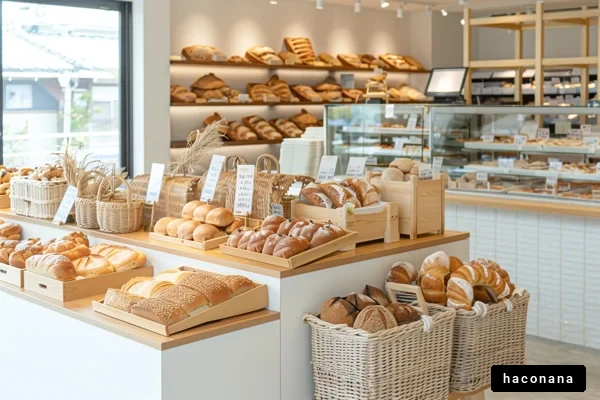 パン屋の明るい店内