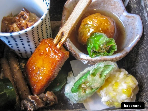 多彩な日本の料理盛り合わせ