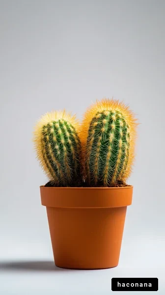 カクタスの美しいディスプレイ