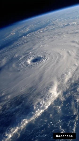 宇宙から見た台風の姿