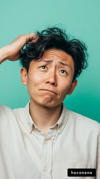 困った表情の男性