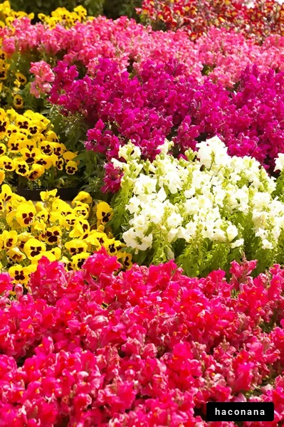 色とりどりの花々