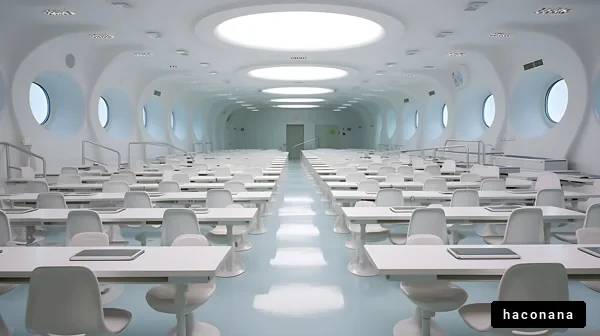 未来的な教室の風景