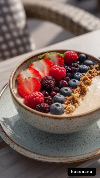 フルーツとグラノーラの朝食